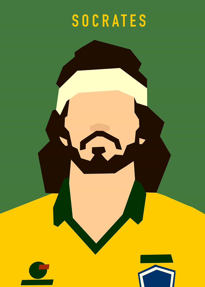 Socrates Brazil Poster, Picture & Metal Print – Soccer | Displate