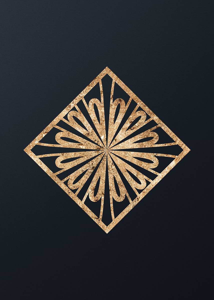 Gifu Rune 'Gold Geometric Glyph Rune' Poster, picture, metal print, paint by Holy ...