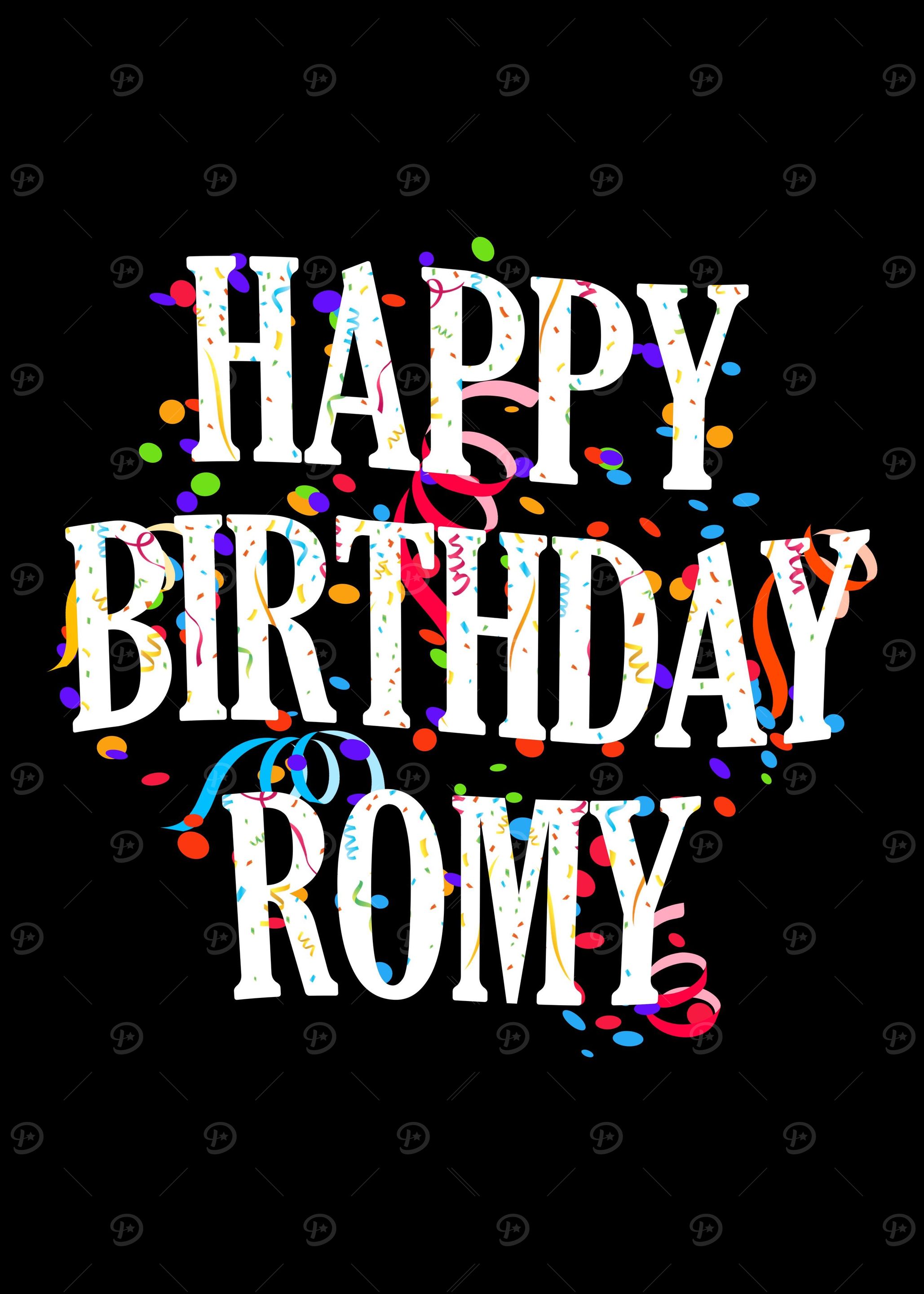 ROIROM ロイロム Birthday フォトカード 2L版 Happy Birthday Romy Poster, Picture & Metal Print – Birthday
