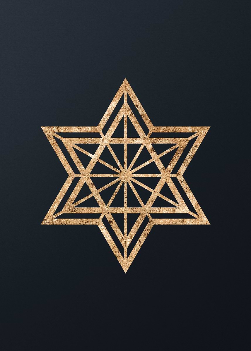 Gifu Rune 'Gold Geometric Glyph Rune' Poster, picture, metal print, paint by Holy ...