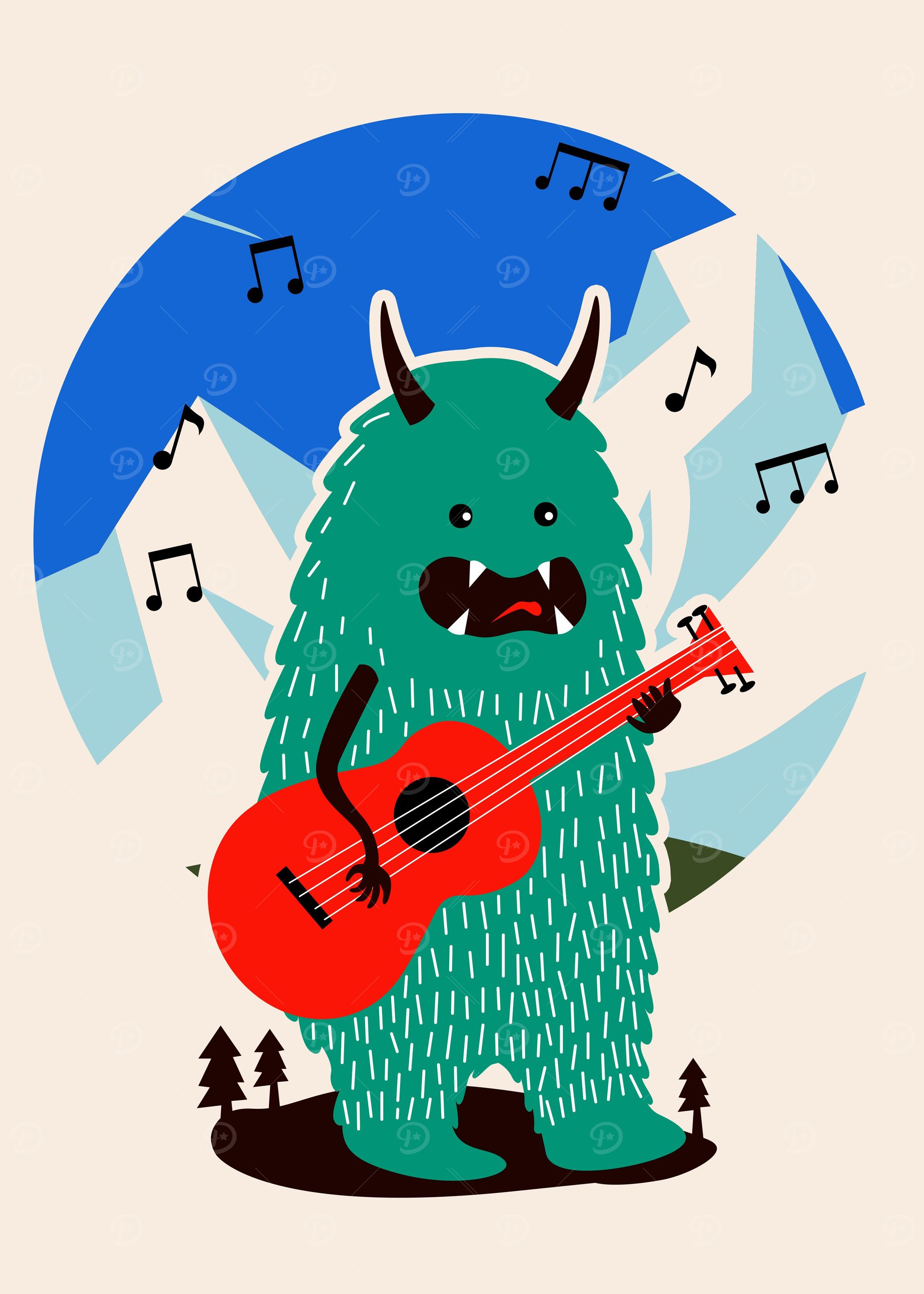 'Monster Song' Poster, picture, metal print, paint by taofik ...