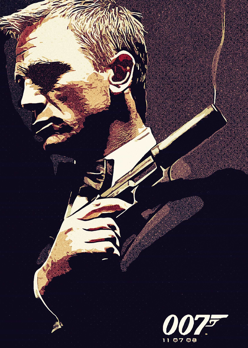 'James bond 007' Poster, picture, metal print, paint by skuy art | Displate