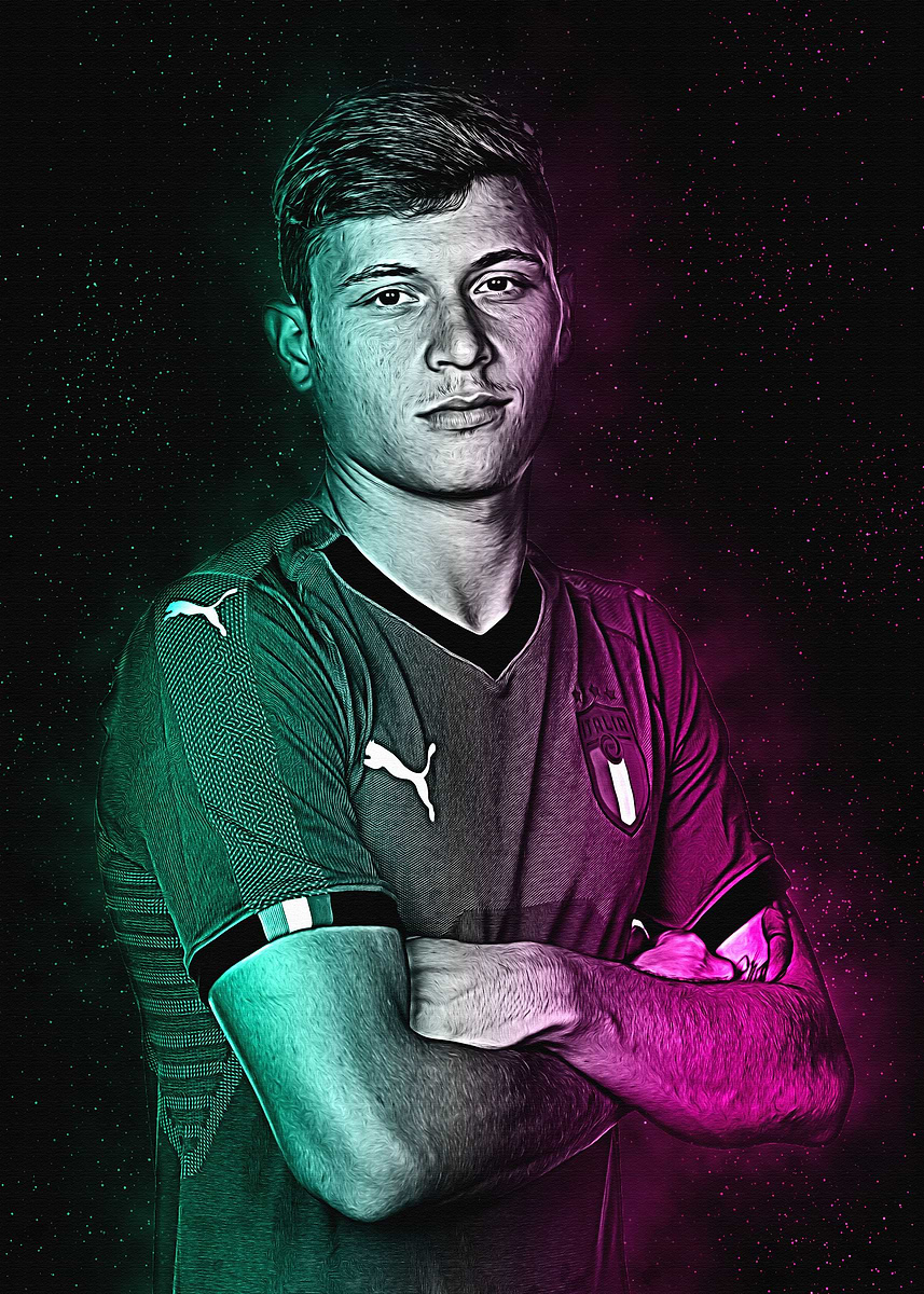 'Nicolo Barella' Poster, picture, metal print, paint by Hilda Warren ...