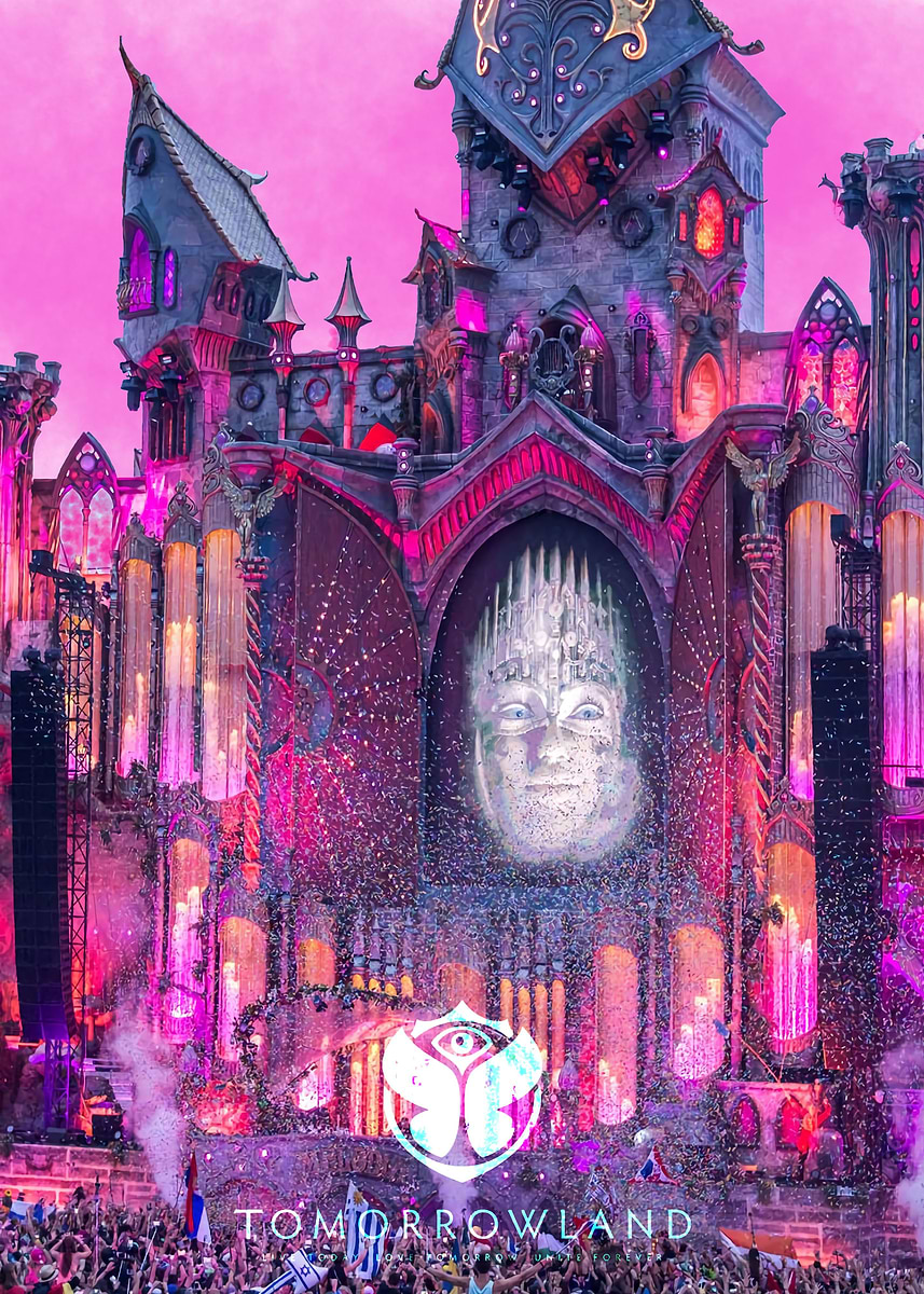 Tomorrowland Festival' Poster, picture, metal print, paint by
