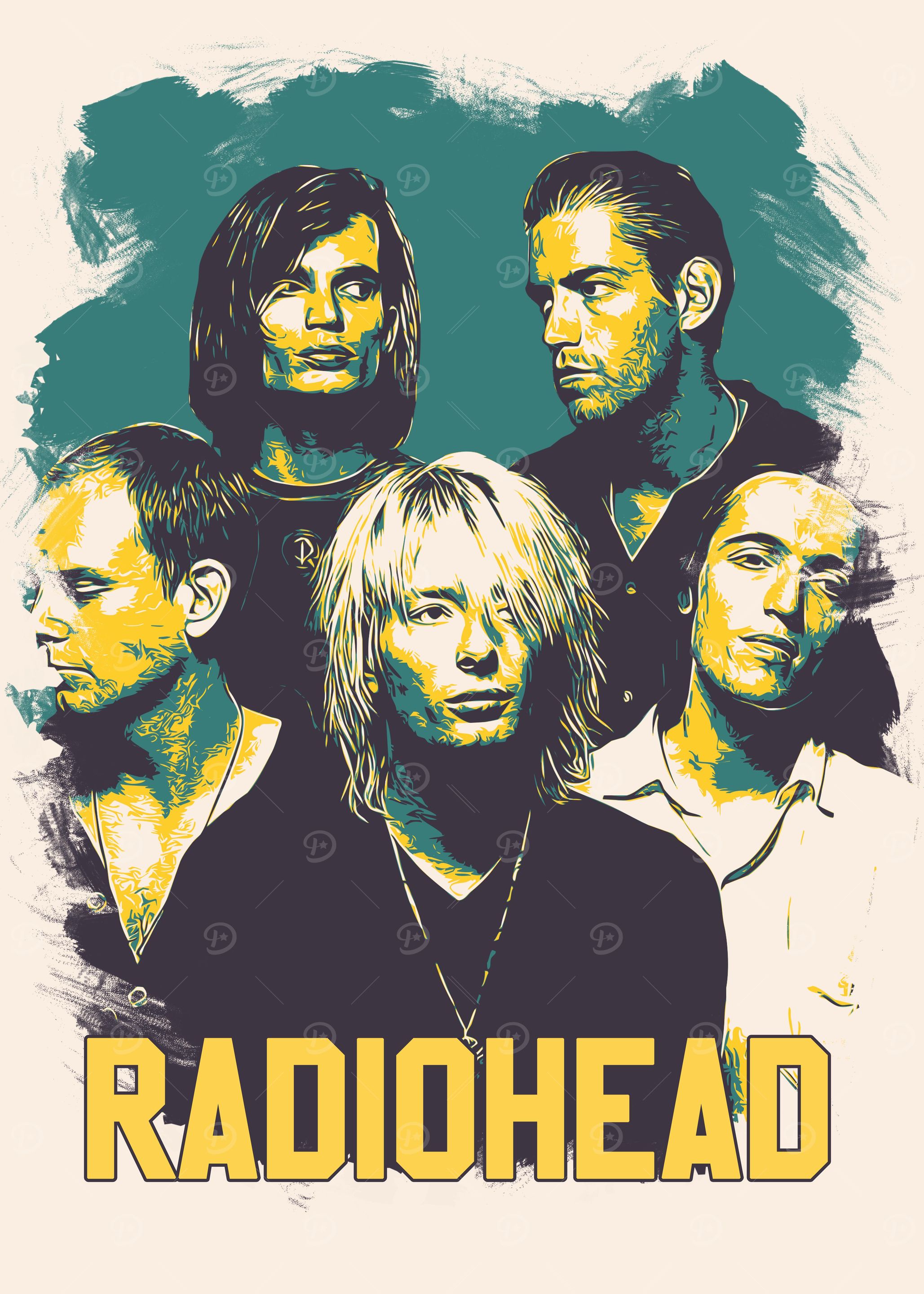 RADIOHEAD バンドポスター Radiohead Artwork ' Poster, picture, metal print, paint by