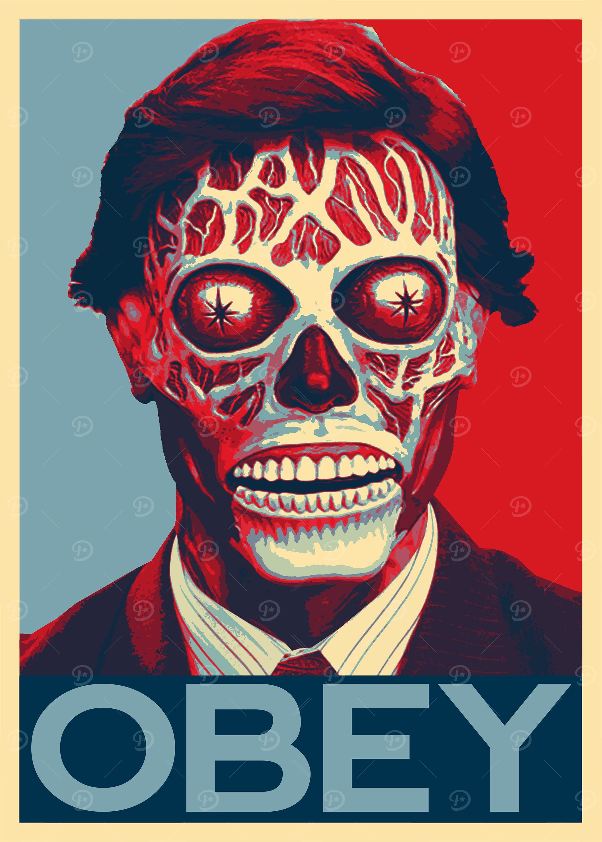 Obey' Poster, picture, metal print, paint by Nick Lopez | Displate