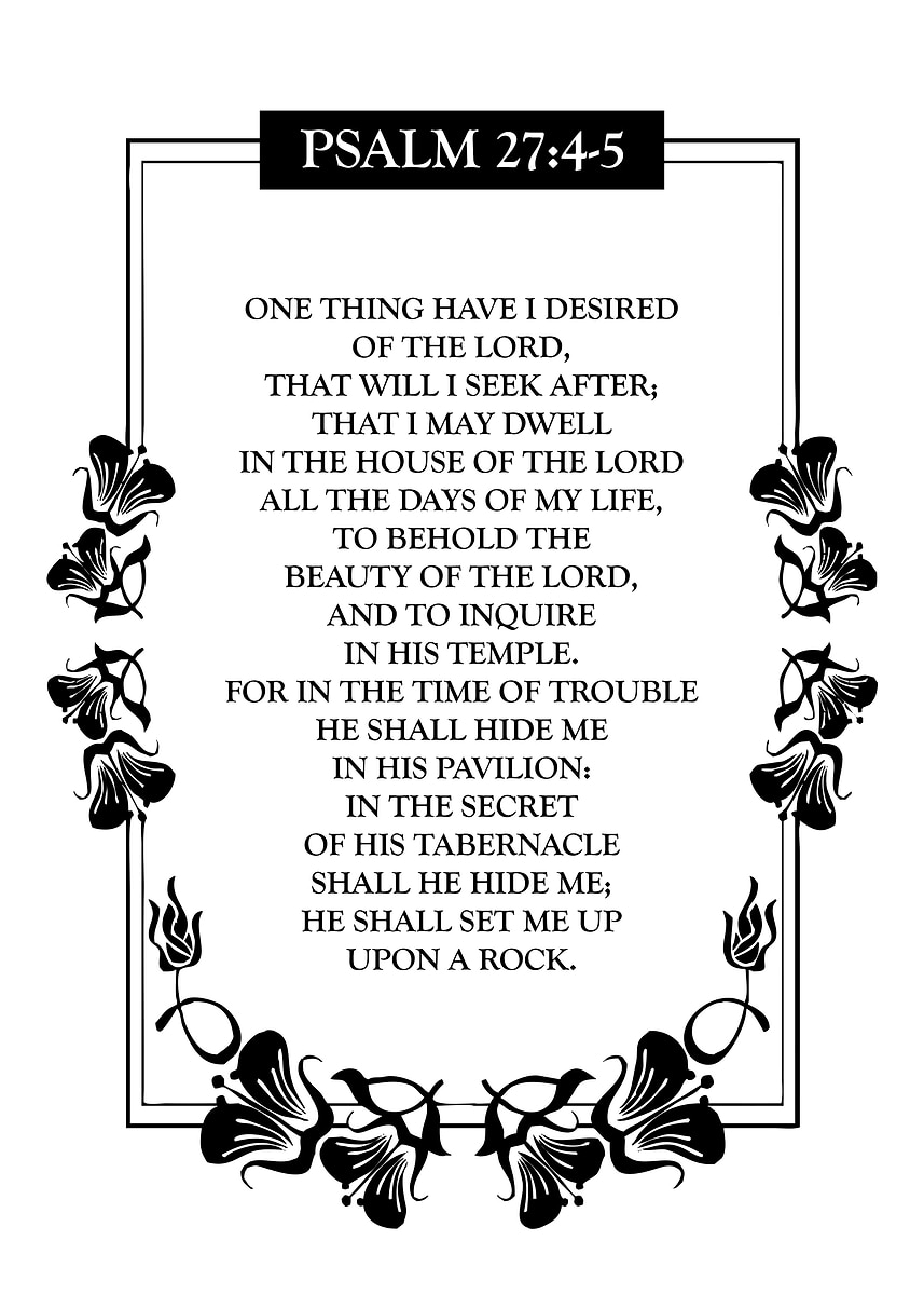 psalm-27-4-5-poster-picture-metal-print-paint-by-abconcepts-displate for Free Printable Prayer Rock Poem Psalm 27 4 5' Poster, picture, metal print, paint by ABConcepts | Displate for Free Printable Prayer Rock Poem