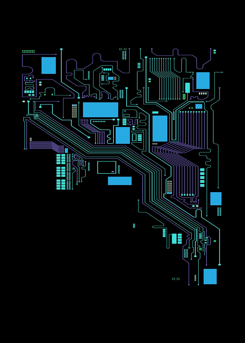 'Computer Cpu' Poster, picture, metal print, paint by Mooon | Displate