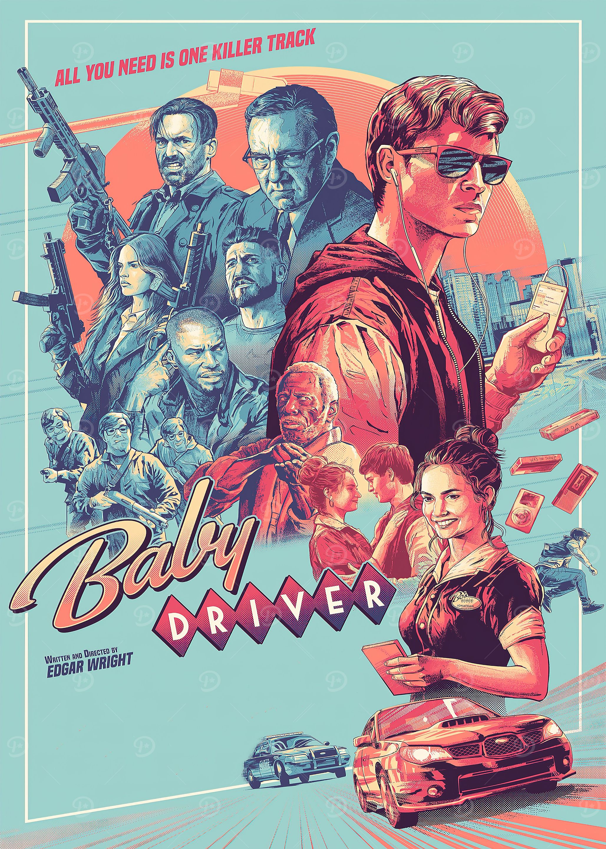 Baby Driver' Poster, picture, metal print, paint by Ilham | Displate