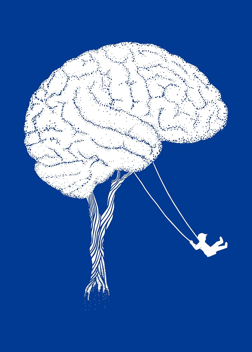 Intelligence Fun Visual 'Intelligence having fun' Poster, picture, metal print, paint by ...
