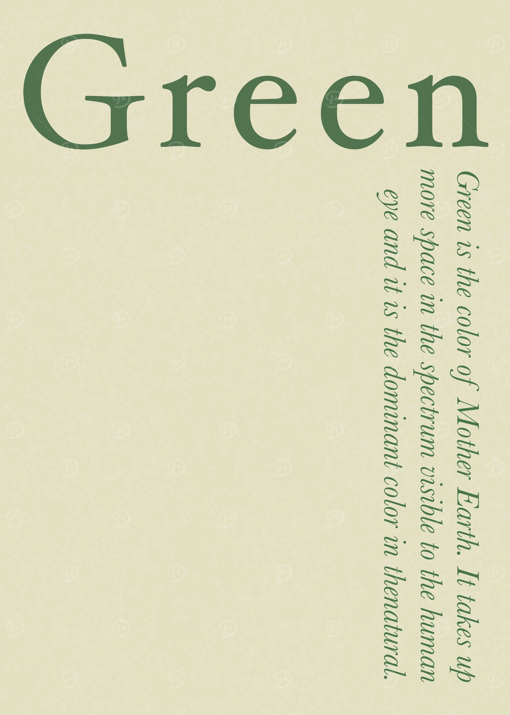 Introduction Green Color Image 'Green Color Explanation' Poster, picture, metal print, paint by Sophie ...