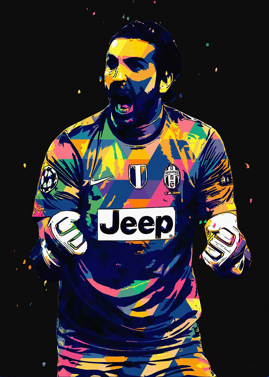'Gianluigi Buffon' Poster, picture, metal print, paint by Hilda Warren ...