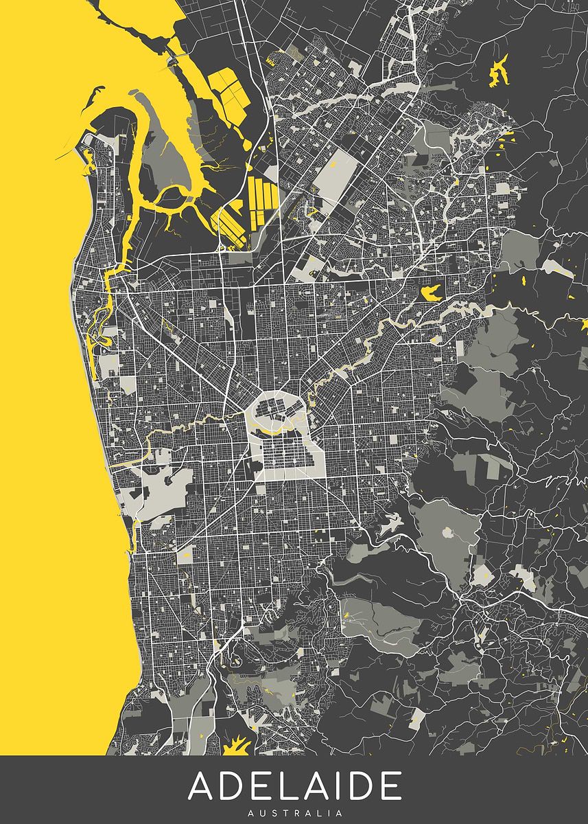 'Adelaide' Poster, picture, metal print, paint by mapsies | Displate