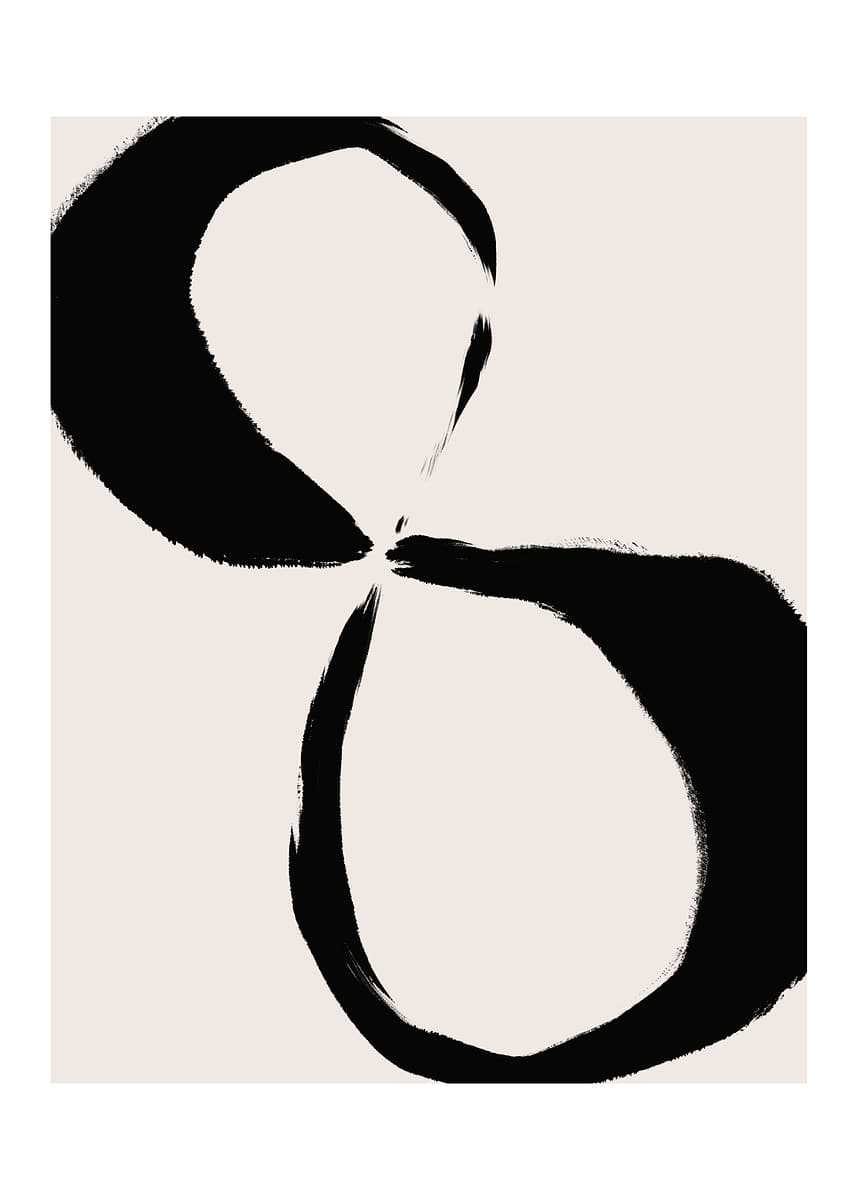 'Abstract Eight Number' Poster, picture, metal print, paint by dkDesign ...