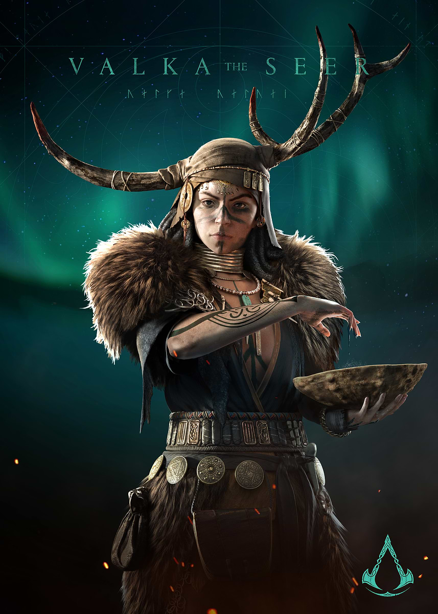 Displate　アサシン クリード ヴァル​​ハラ　メタルポスター Displate アサシン クリード ヴァル​​ハラ メタルポスター