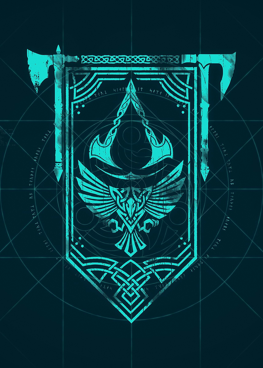 Displate　アサシン クリード ヴァル​​ハラ　メタルポスター Displate アサシン クリード ヴァル​​ハラ メタルポスター