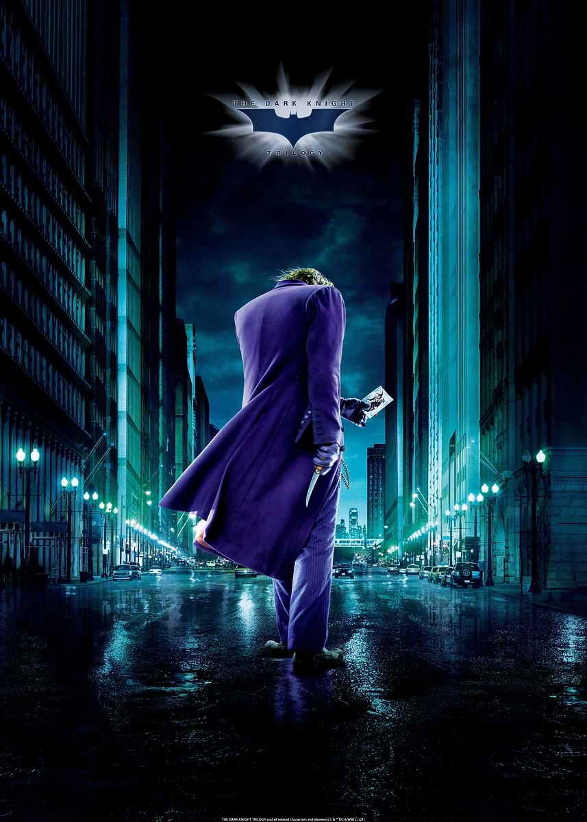 Joker in Gotham City' Poster, picture, metal print, paint by DC