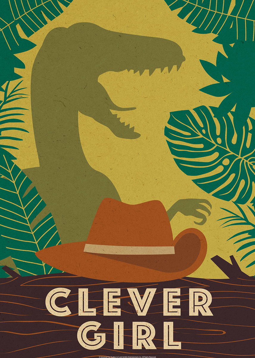 Clever Girl' Poster, picture, metal print, paint by Jurassic World