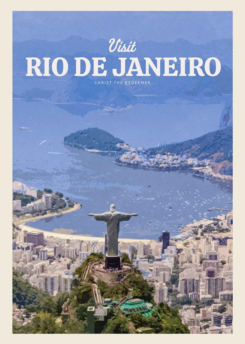 Visit Rio Poster 'Visit Rio de Janeiro' Poster, picture, metal print, paint by Mercury ...