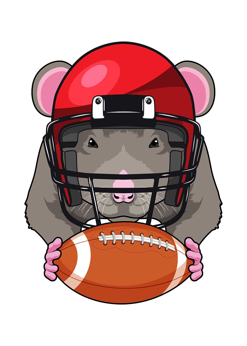 fantasy football helmet rat iPhone 15 Pro Funny Naked Mole Animal American Case : Cell Phones & Accessories A White Mouse in a