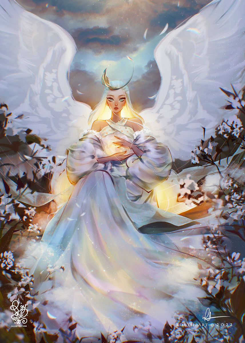 Angel of Celestial Bodies' Poster, picture, metal print, paint by