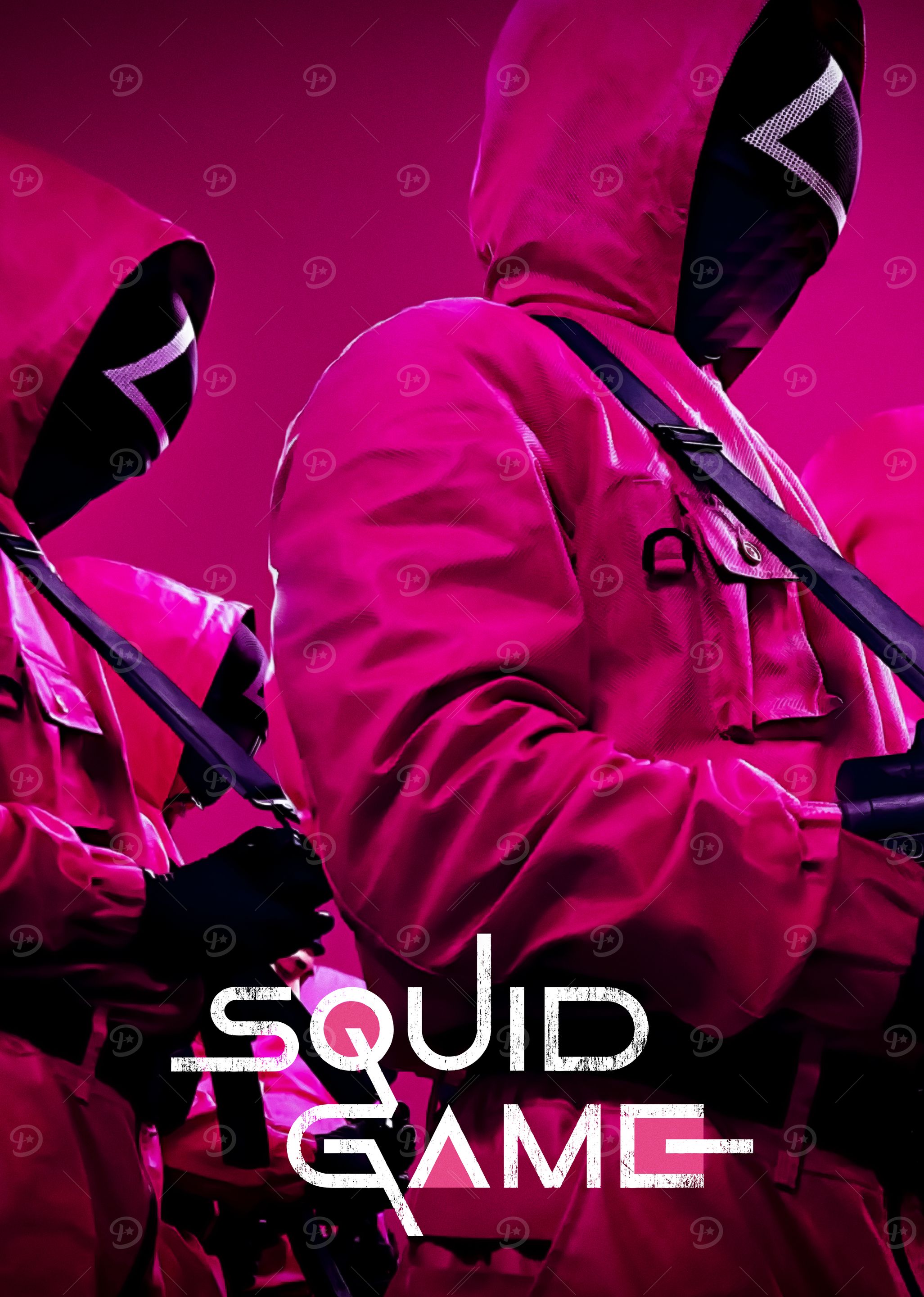 Squid Game Soldiers' Poster, picture, metal print, paint by Squid