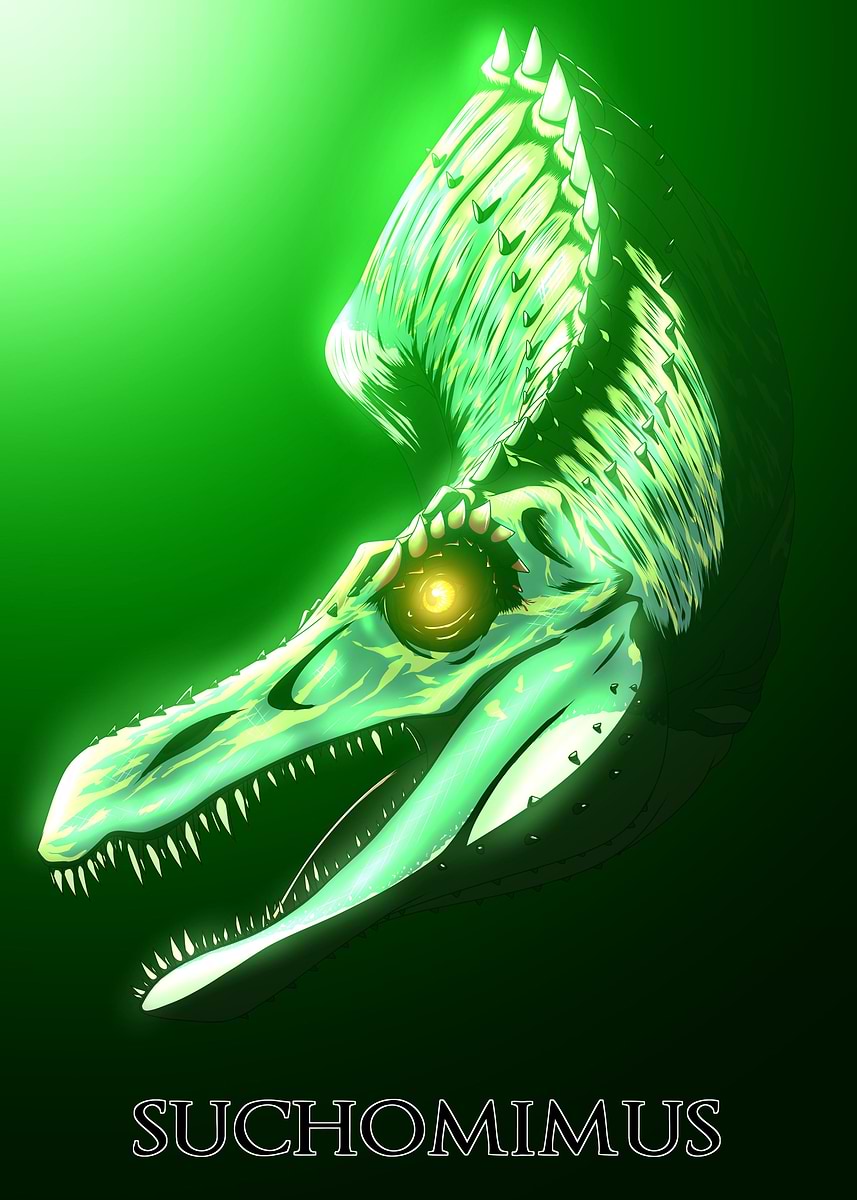 'Suchomimus' Poster, picture, metal print, paint by Ryo | Displate