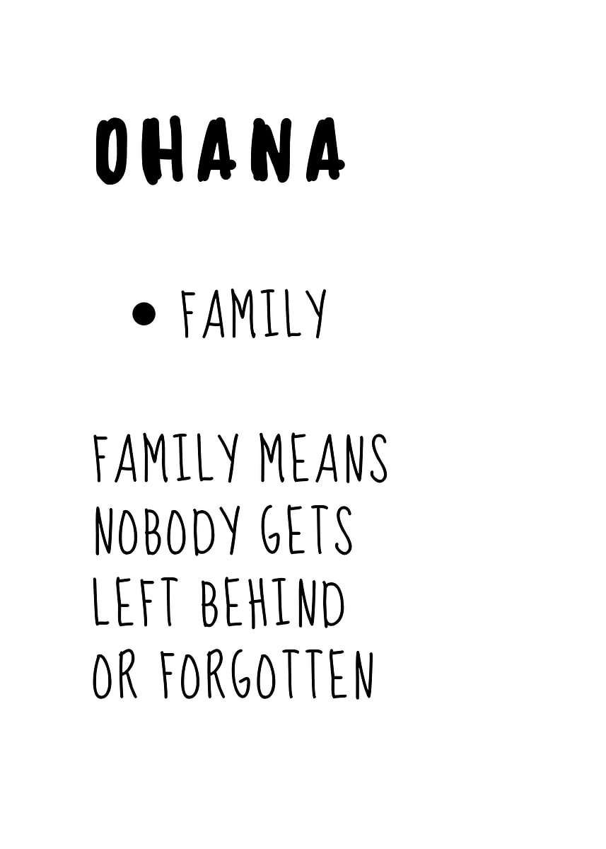OHANA Means Family' Poster, picture, metal print, paint by SoulArt