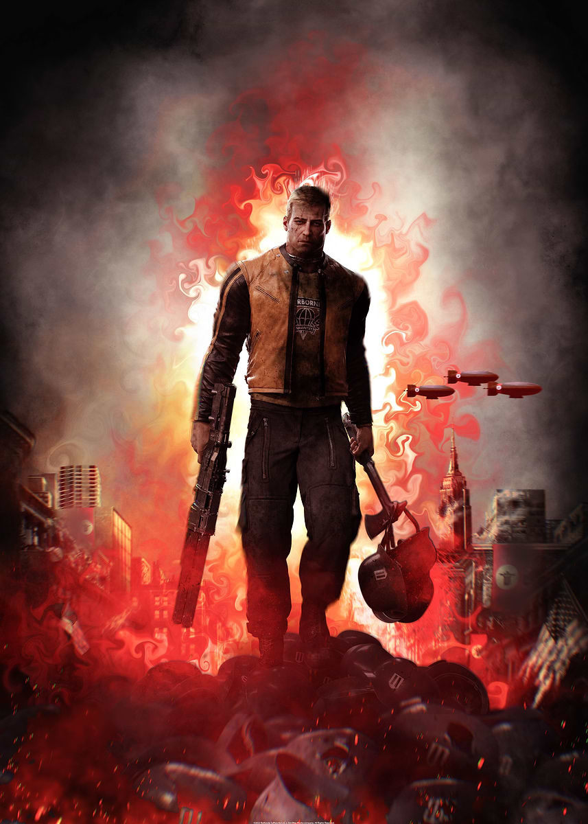 William Joseph Blazkowicz' Poster, picture, metal print, paint by