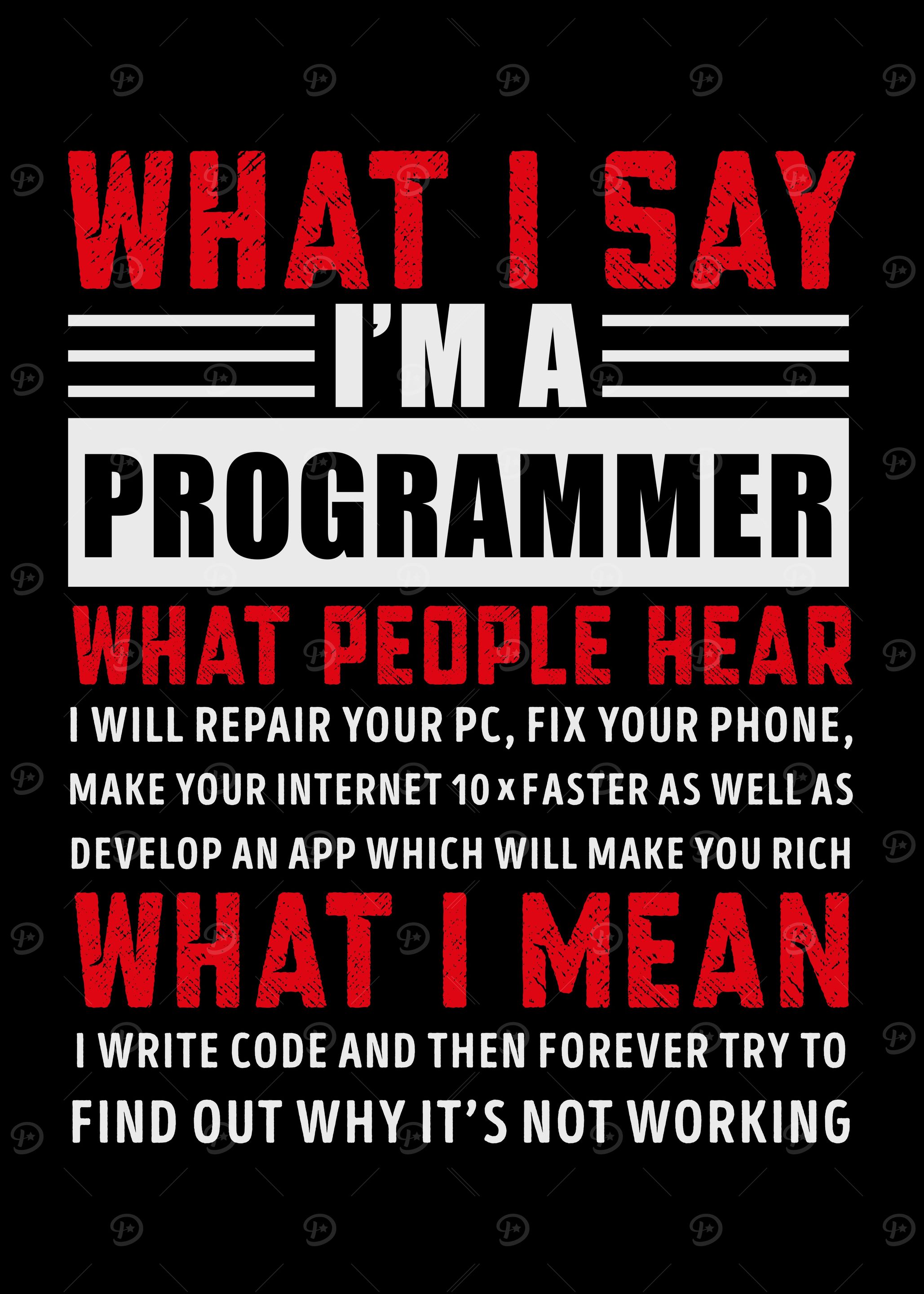 'Funny Programming Coding' Poster, picture, metal print, paint by Phil ...