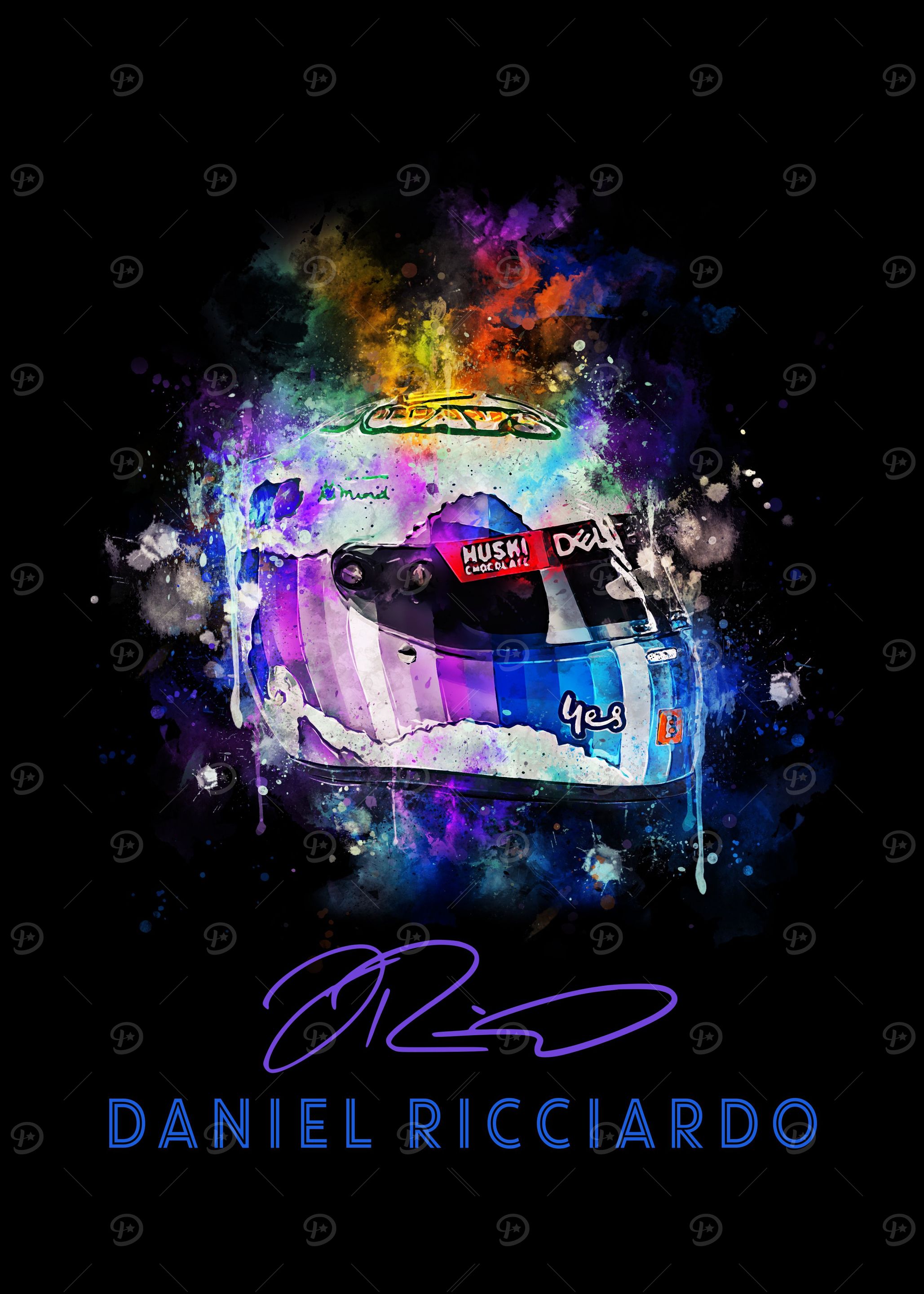 'Daniel Ricciardo' Poster, picture, metal print, paint by Daisy Donna ...