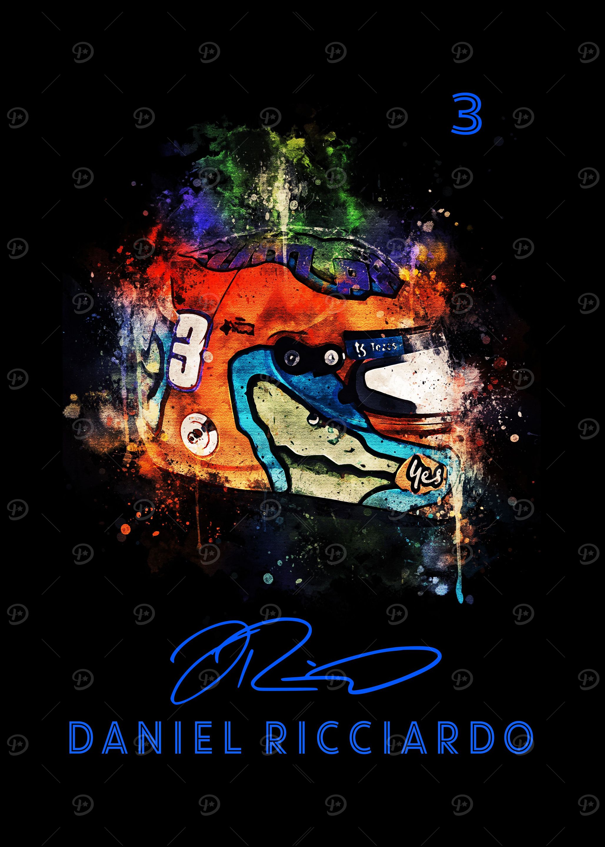 'Daniel Ricciardo ' Poster, picture, metal print, paint by Daisy Donna ...