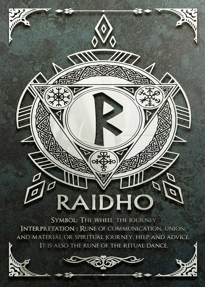 Raithio Rune '05 RAIDHO The RUNES ORACLE' Poster, picture, metal print, paint by ...