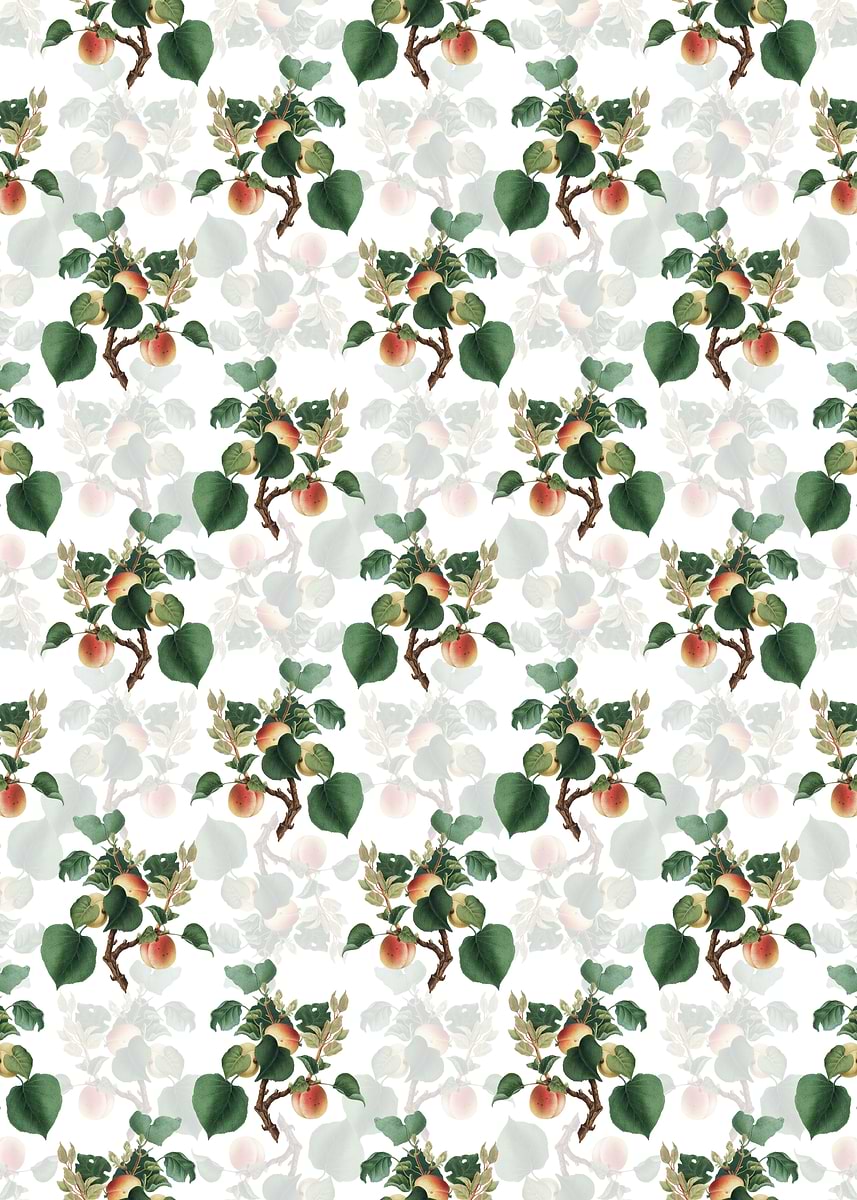 'Floral Apricot Pattern' Poster, picture, metal print, paint by Holy ...