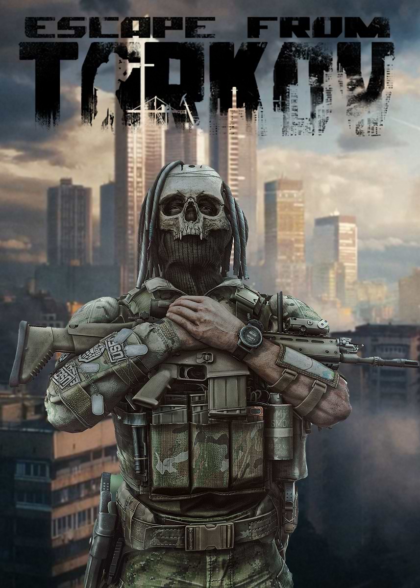 Escape From Tarkov メタルプレートポスター Escape from Tarkov Boss' Poster, picture, metal print, paint by
