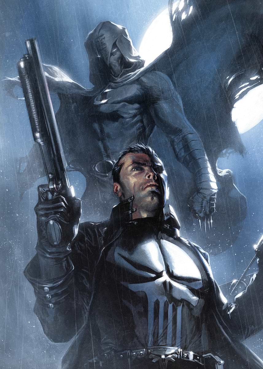 Punisher & Moon Knight' Poster, picture, metal print, paint