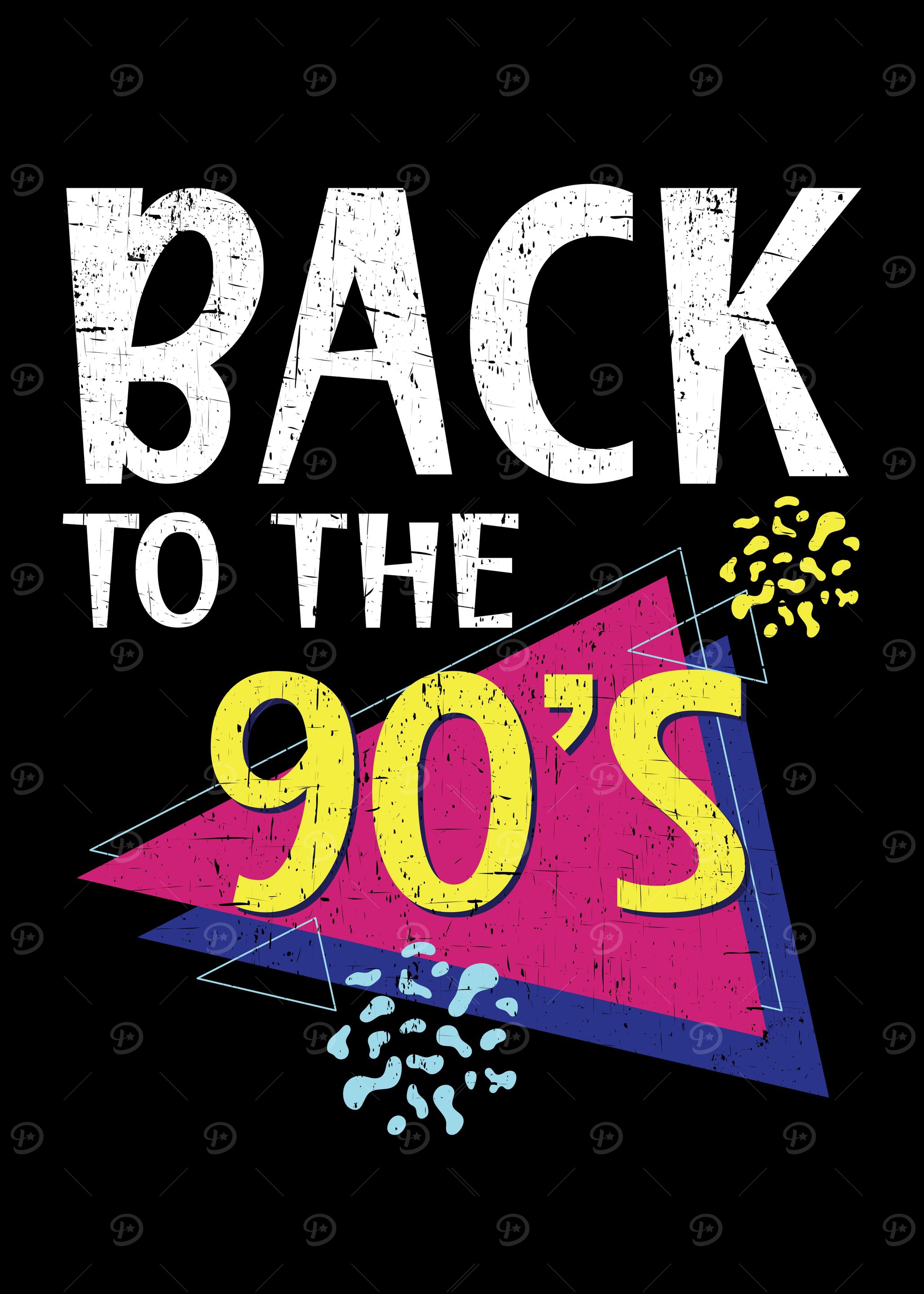 Back To The 90s' Poster, picture, metal print, paint by NAO | Displate