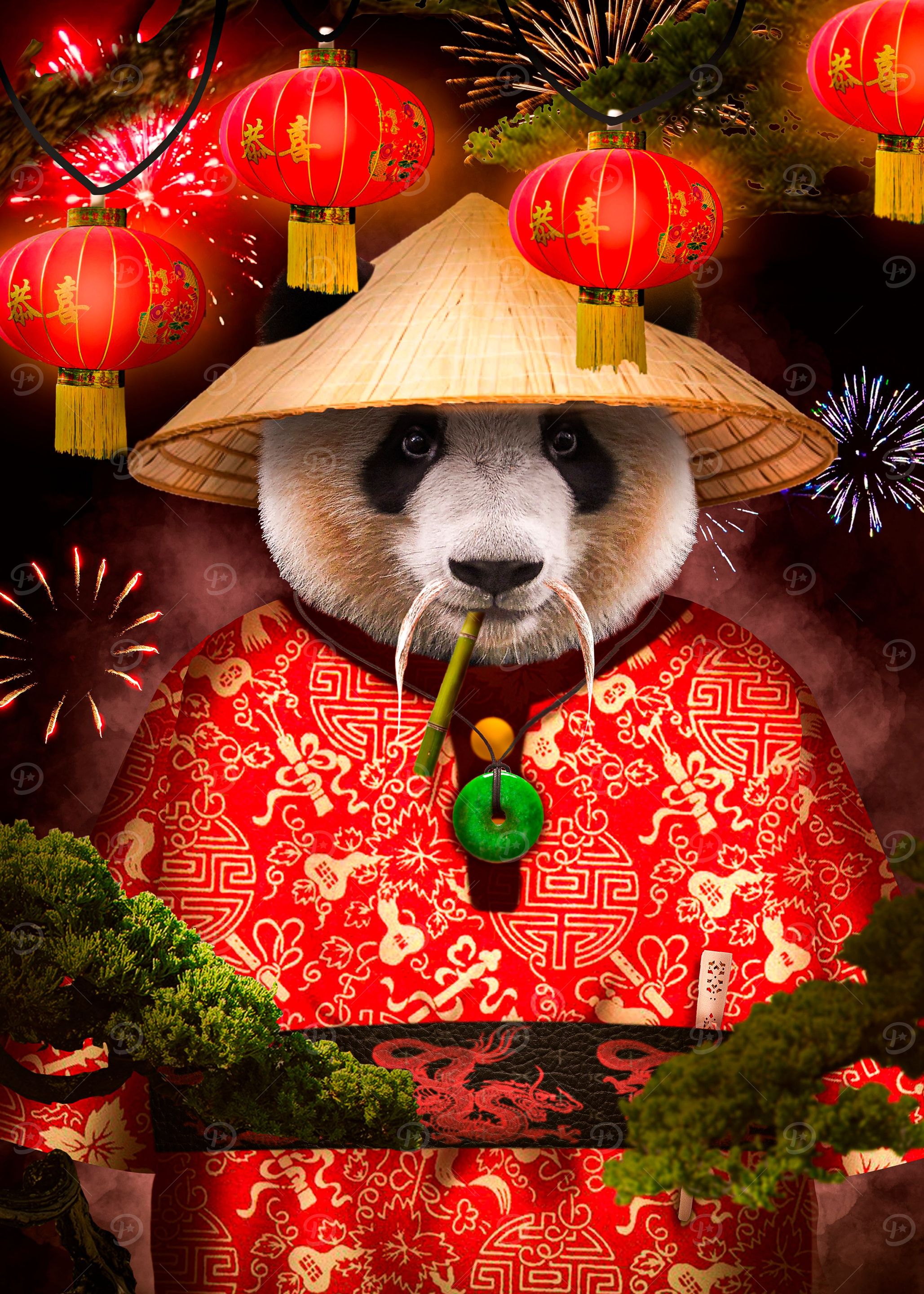 Mistral Panda 'MYSTIC PANDA' Poster, picture, metal print, paint by Elie Dalmas ...
