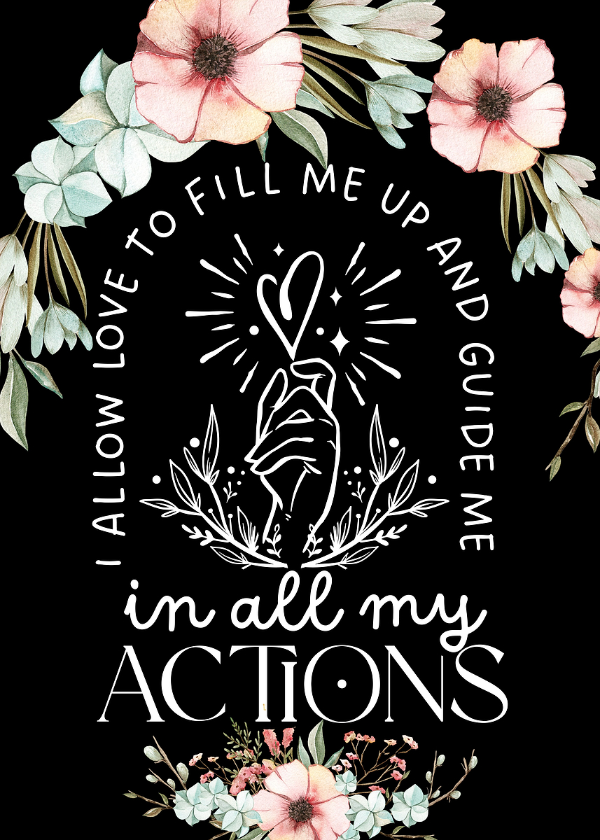 'Love and actions' Poster, picture, metal print, paint by Juliana RW ...
