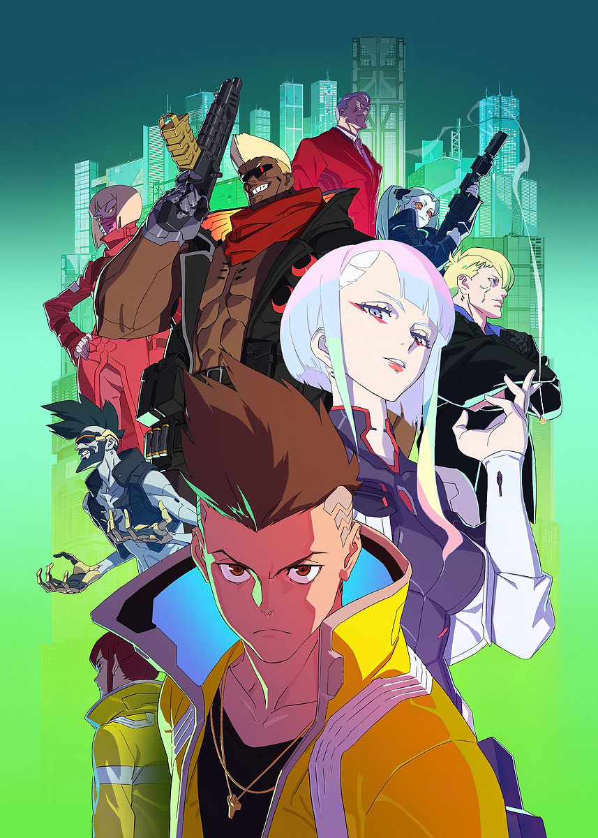 Edgerunners Anime Key Art' Poster, picture, metal print, paint by