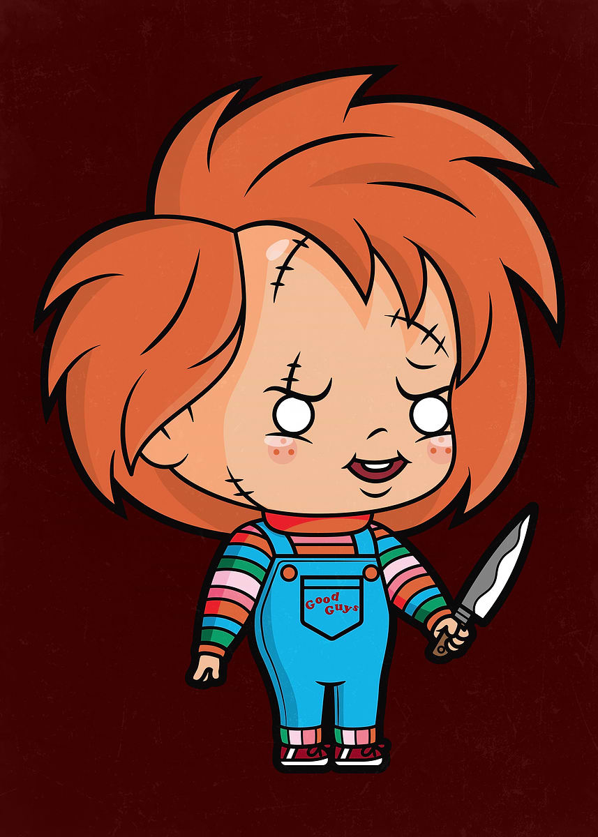 邦楽 Make My Day / Chucky Toku & Little Chibi Child's play Chibi Chucky | Home Fine Art Print | Akane's