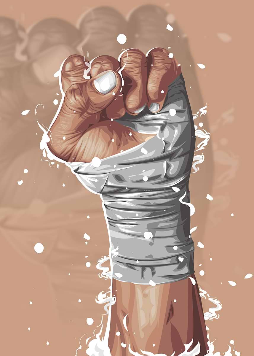 Handless Fighter 'Hand Fighter' Poster, picture, metal print, paint by Wahyu Widiyanto ...