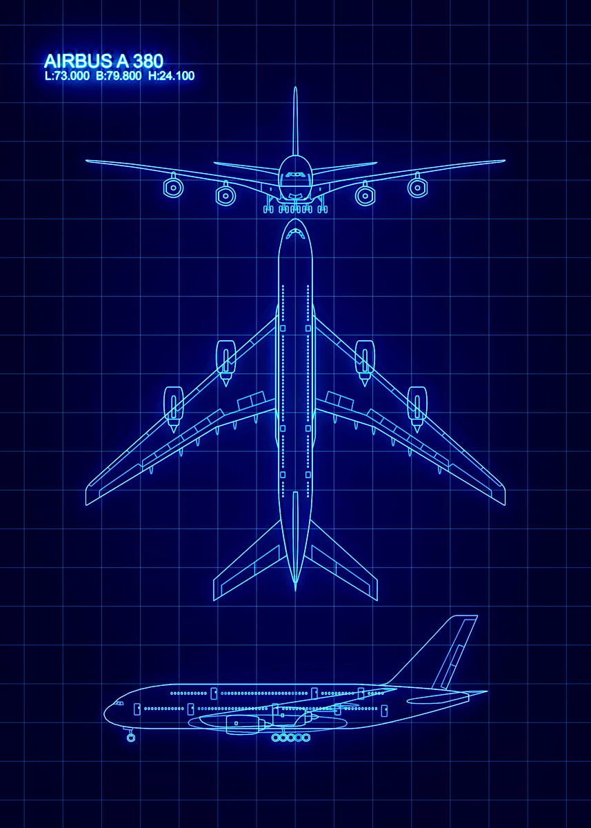 AIRBUS A 380 Poster, Picture & Metal Print – Aviation | Displate