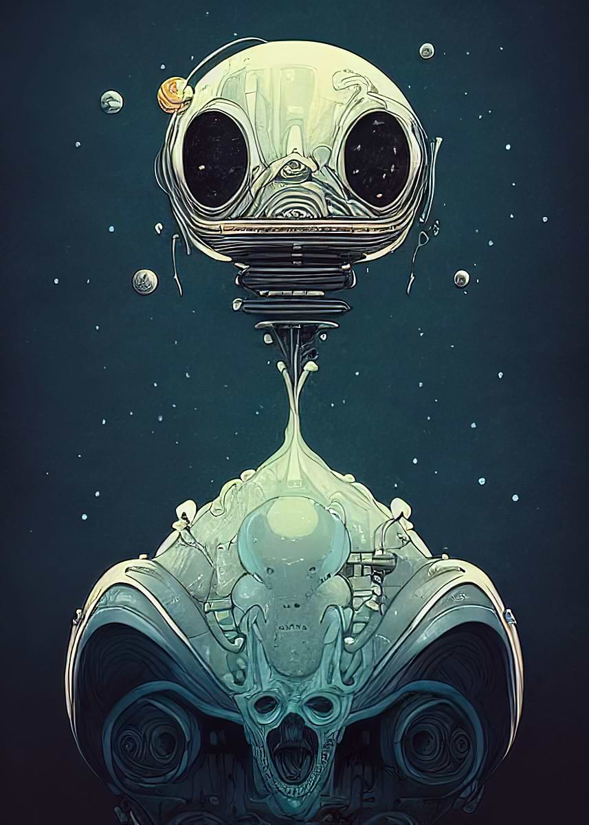'Alien robot' Poster, picture, metal print, paint by Mezma and Azzayal ...