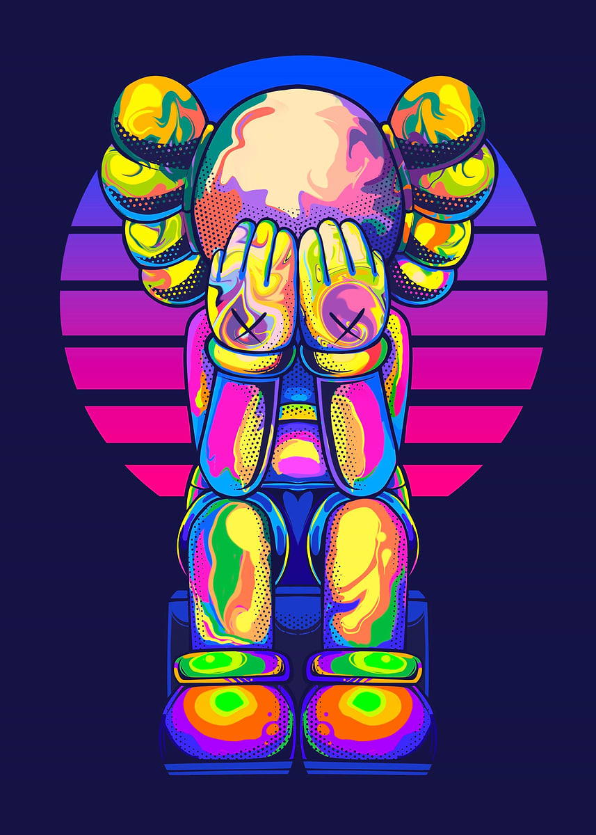 kaws tide poster カウズ ポスター Kaws - Tide (Print) – Toyol Toys