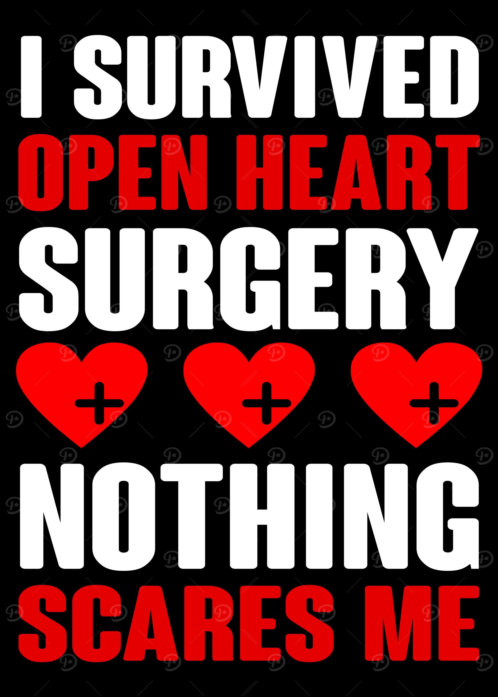 'I Survived Open Heart Surg' Poster, picture, metal print, paint by ...