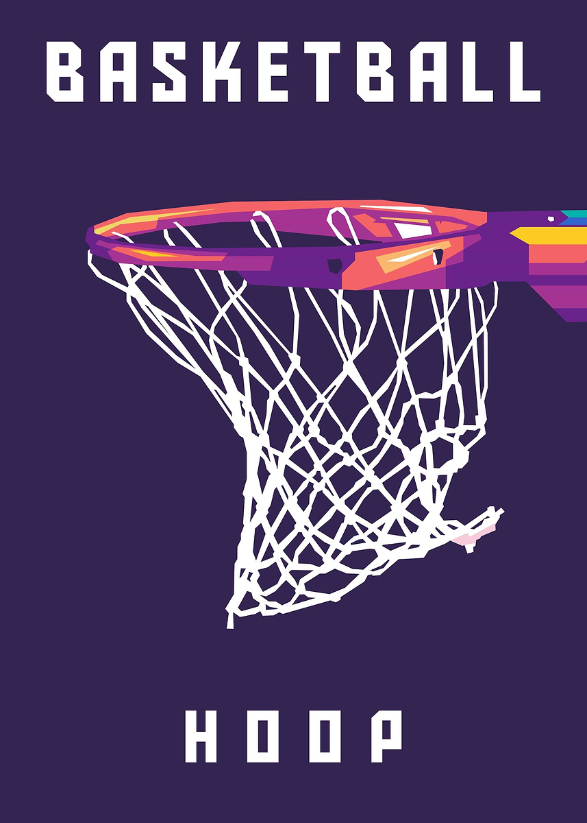 'Basketball Hoop Popart' Poster, picture, metal print, paint by Rizky ...