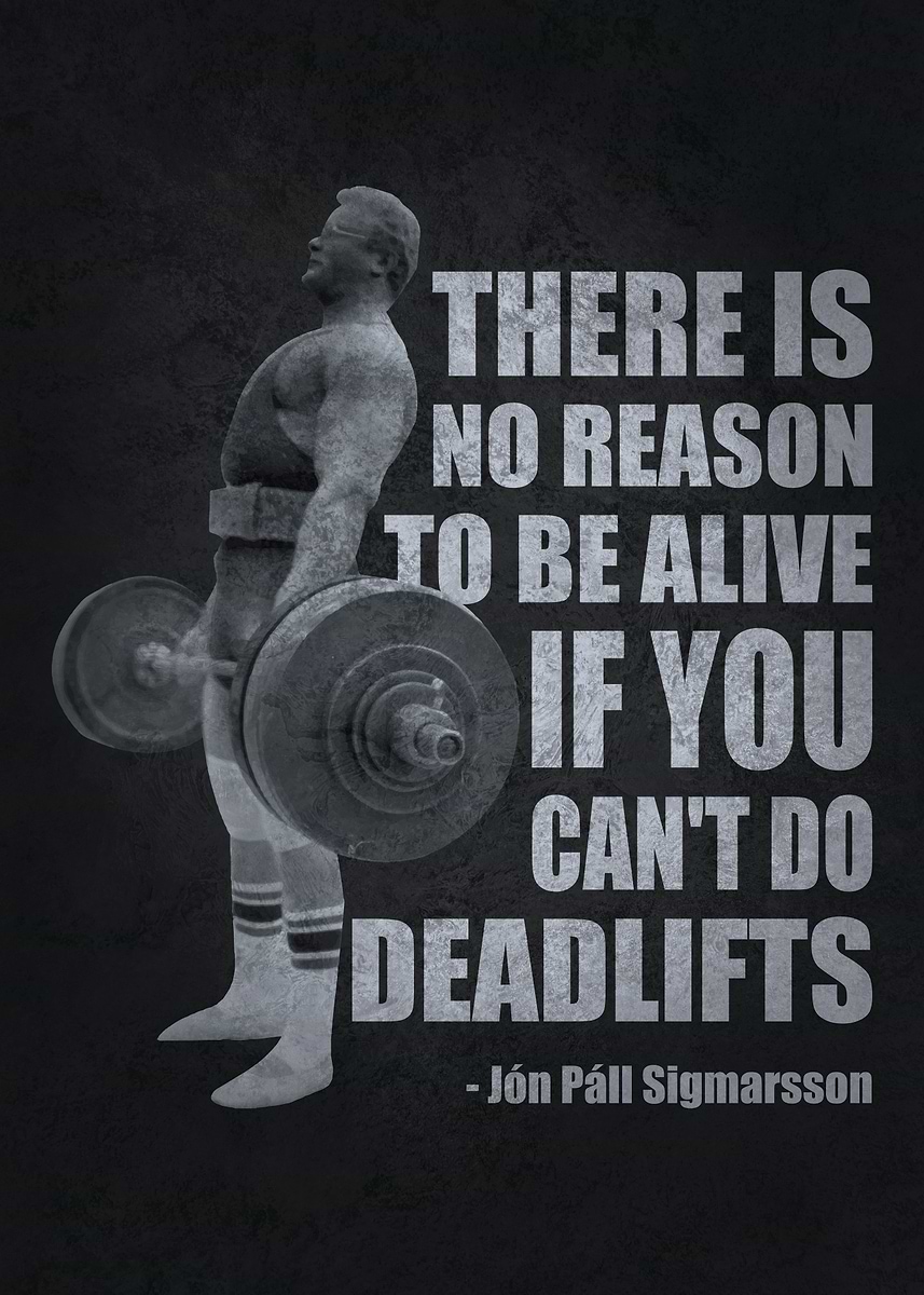 Deadlift Quote' Poster, picture, metal print, paint by Susumu