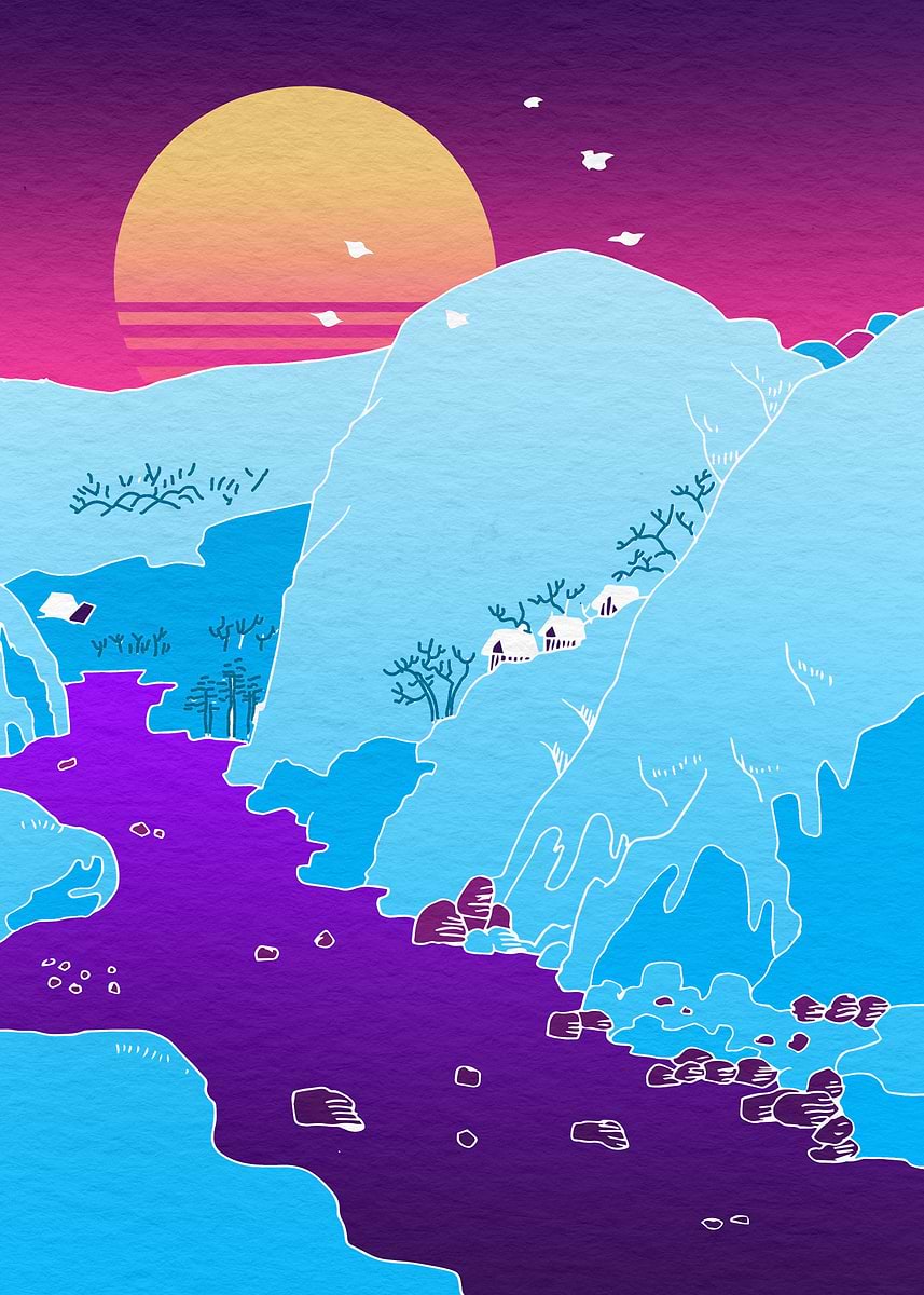 だって*****様3点まとめ MARIE PIERRE VAPORWAVE Japanese Winter Vaporwave' Poster, picture, metal print, paint by