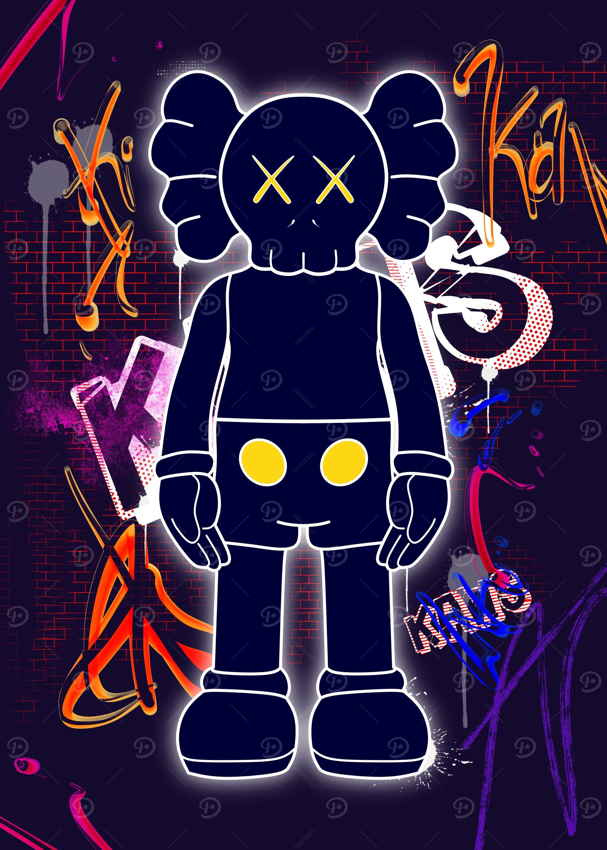 kaws abtrack ' Poster, picture, metal print, paint by Boon